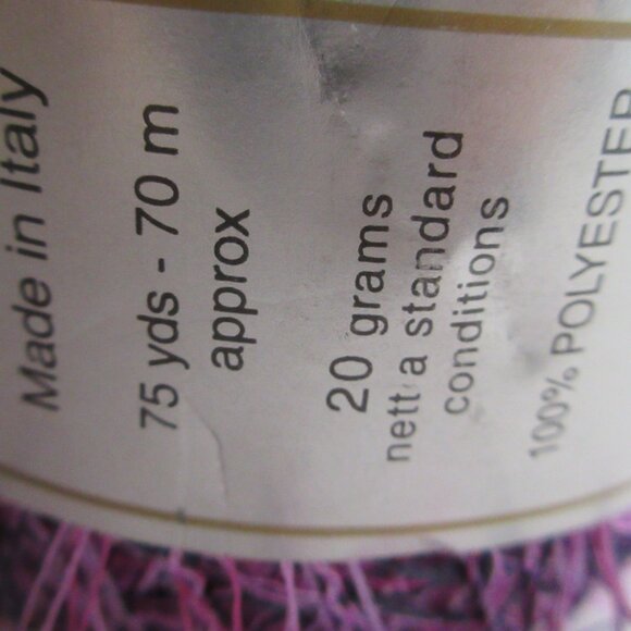 FLUTTER Yarn Eyelash #42 Purple & #14 Green 20g 75 yards * Made in Italy NEW - Picture 11 of 13
